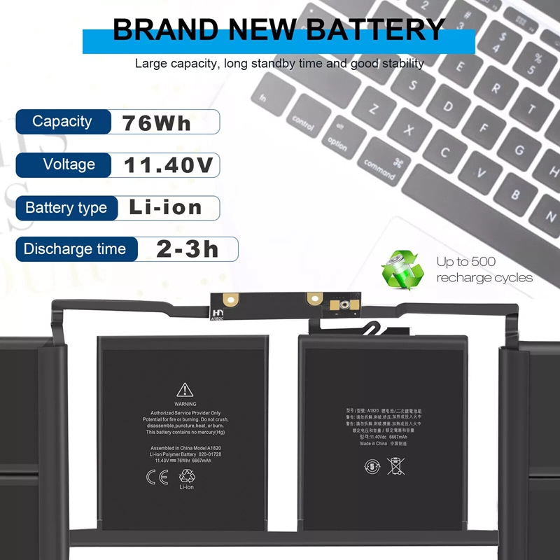 A1820 Battery  for MacBook Pro 15.4 A1707 OEM without Logo